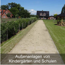 Außenanlagen von Kindergärten und Schulen